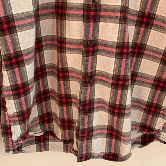 J. Crew Factory Plaid Cotton Button Up Shirt Elbow Patches XL Gorpcore Casual - Picture 5 of 11